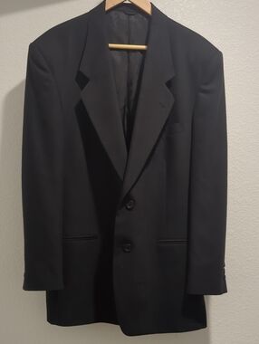 Vintage Nino Cerruti Rue Royale Black Suit Jacket